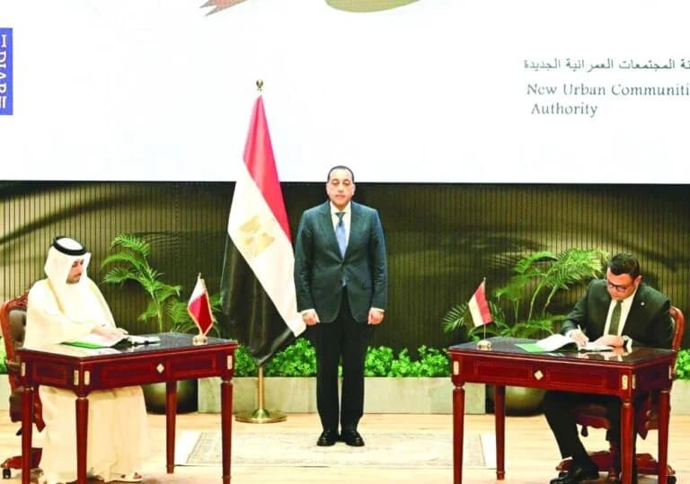 Qatar, Egypt sign deal to implement $29.7bn urban development project