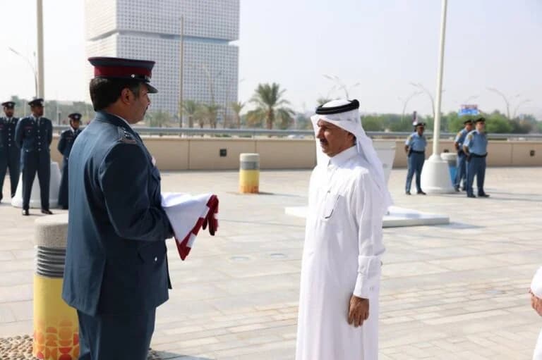 Qatar, UN flags faised at QNCC to mark Oopening of Second World Summit for Social Development